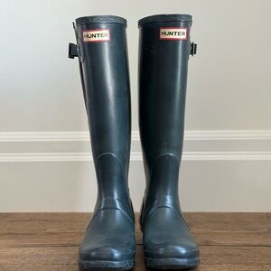 Hunter Women's Black Tall Rain Boots